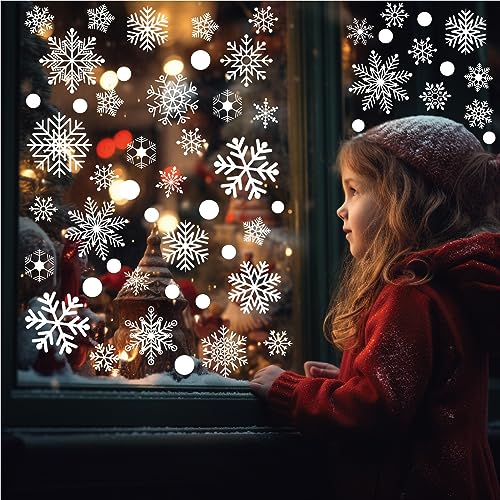 White Snowflakes Window Clings (152 Count)