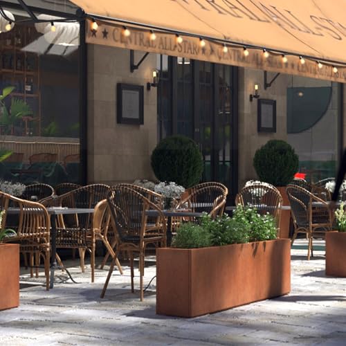 Corten Steel Planter Box 36" L x 12" W x 16" H Rectangular Outdoor Planter