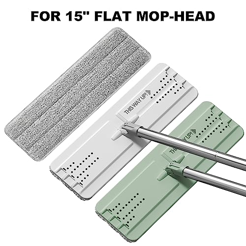 Reusable Microfiber Mop Pads for 15" Flat Mop (4 Count)