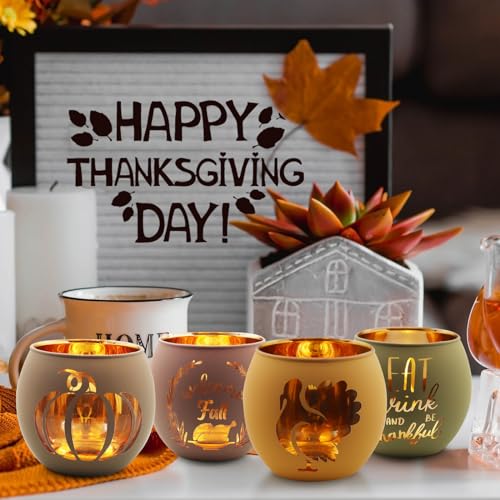 Thanksgiving Votive Candle Holder Set of 12 (6 Count)