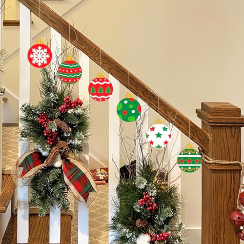 Wooden Christmas Ornaments to Paint Bell Decoration Cutouts Unfinished 36PCS (36 Count)