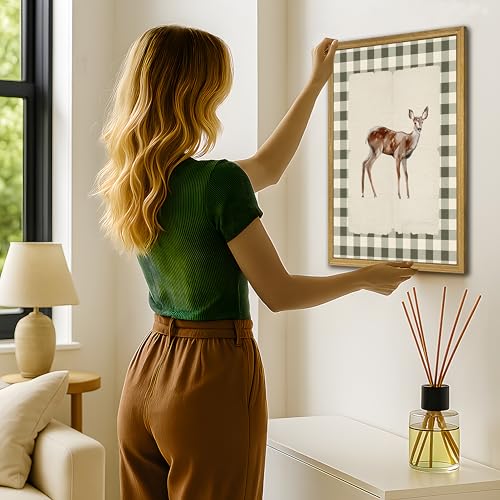 Wood Framed Deer Wall Art Print