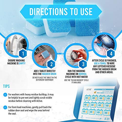Washing Machine And Dishwasher Cleaning Tablets Bundle (48 Count)