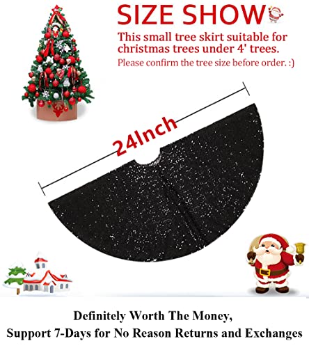 Black Sequin Tree Skirt Glitter Christmas Trees Skirts Colorful Holiday Halloween Celebration Supplies