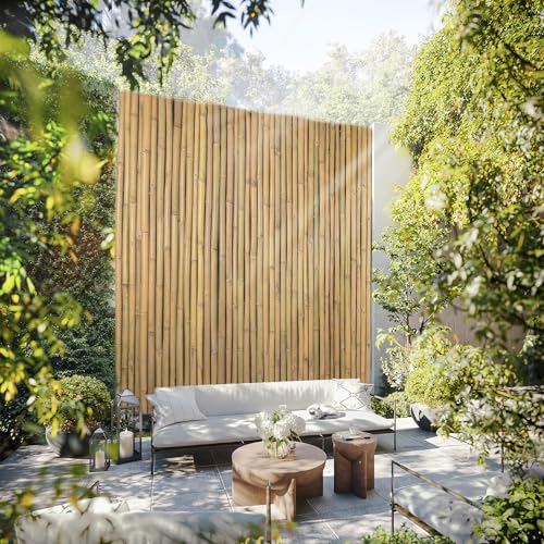 Natural Bamboo Fence 3ft H x 8ft L x 0.7In D