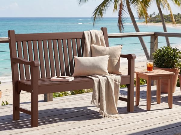 2 Person Outdoor Bench with 700 Lbs Weight Capacity