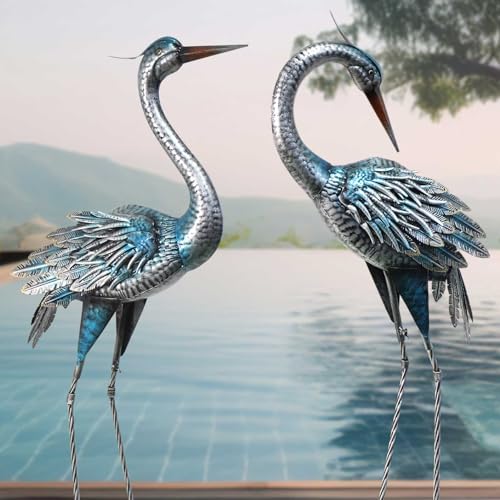 37 40Inch Outdoor Crane Garden Statues (2 Count)