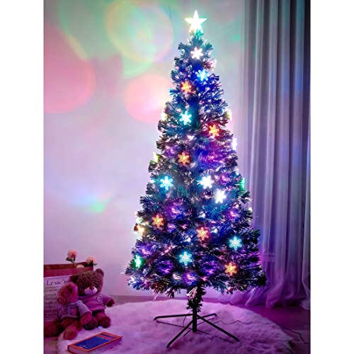7 ft Pre Lit Optical Fiber Christmas Artificial Tree