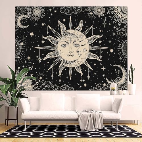 Sun and Moon Tapestry Mandala Wall Tapestry
