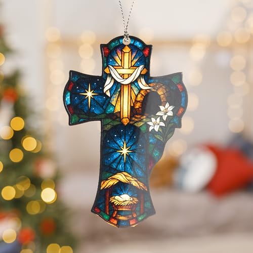 Nativity Cross Christmas Ornament 2026