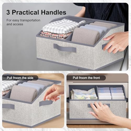 Fabric Wardrobe Storage Bins (6 Count)