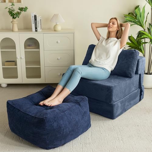 Square Stuffed Pouf Ottoman