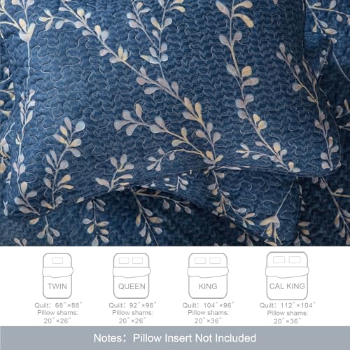 Reversible Boho Quilt King Size Navy