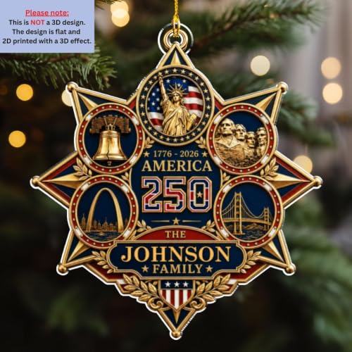 Custom America 250 Ornament