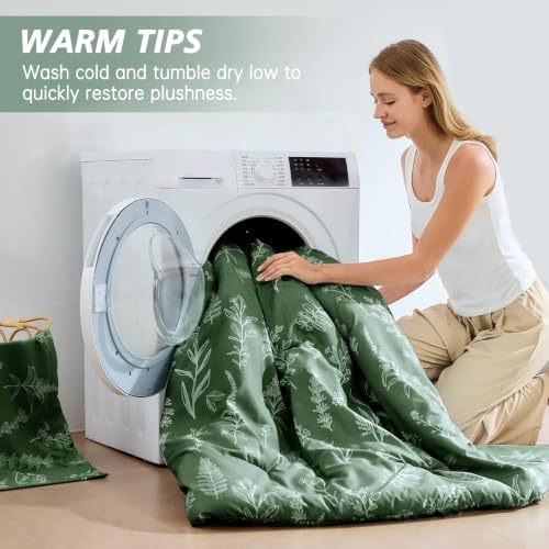 Dark Green Cal King Comforter Set