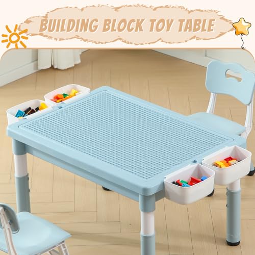 Multi Functional Kids Table and 2 Chairs Set (3 Count)