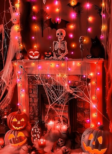 Orange & Purple Halloween Mini Lights