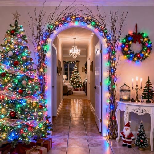 150 LED Multicolor Christmas Tree Lights Indoor Outdoor Waterproof (59 Foot)