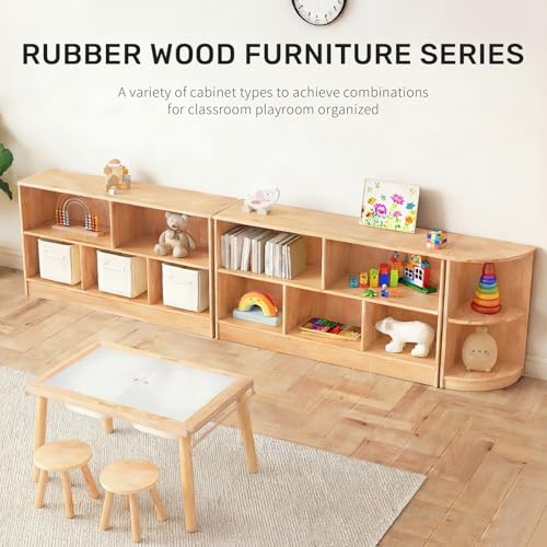 Rubber Wood Corner Cabinet