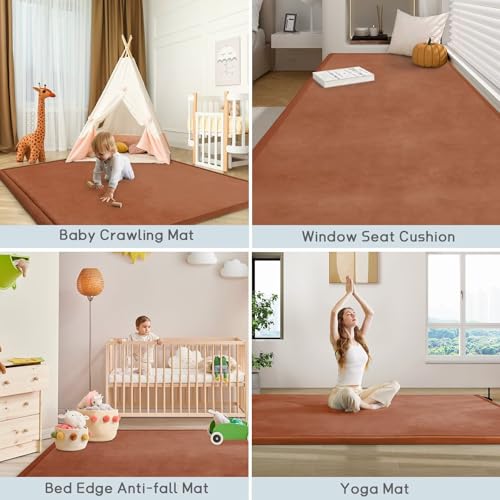 Baby Play Mat for Floor Nursery Muscle Mat Area Rug Playroom Rug 79"x138" Elastic Foam 1.3" Thick Crawling Mat for Babies