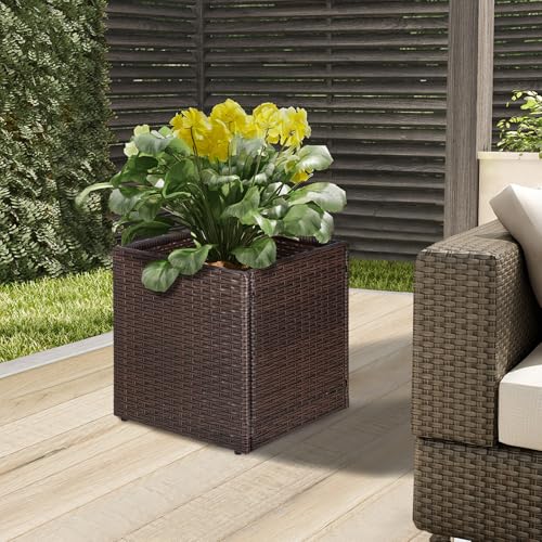 Set of 2 Large Square Planter with Removable Liner (2 Count)