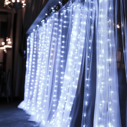 300 LED Curtain String Lights