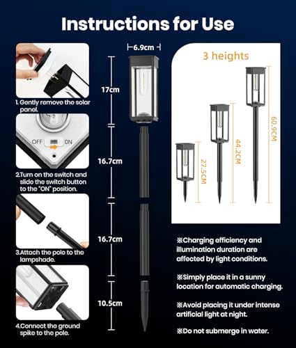 Solar Lights Outdoor Waterproof (4 Count)