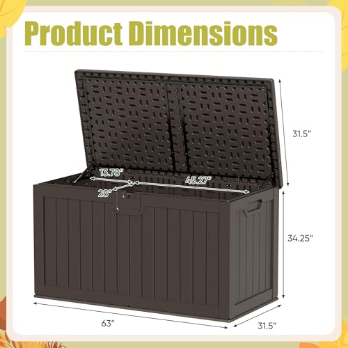 HDPE 240 Gallon Deck Box Double