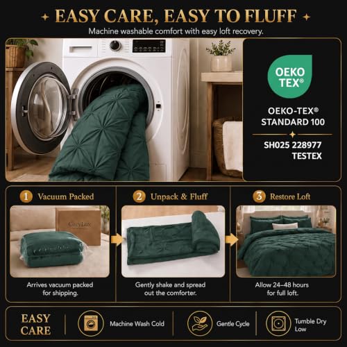 Queen Comforter Set Forest Green