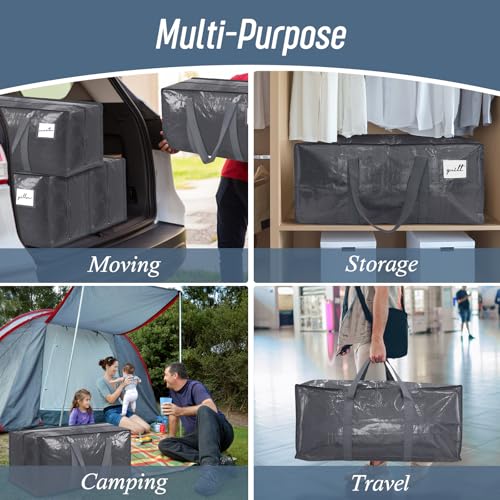 12 Pack Extra Heavy Duty Large Moving Bags with Strong Zipper (12 Count)