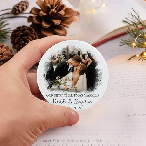 Personalized First Christmas Married Ornament 2025