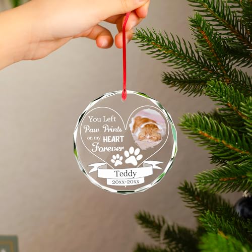 Personalized Memorial Pet Glass Ornament