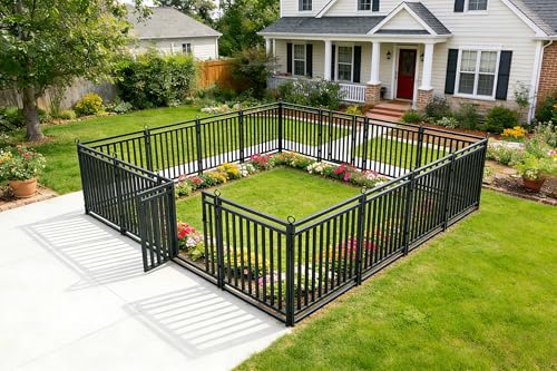 Decorative Garden Fence Metal Dog Fence Outdoor for Yard (2288 Sq Ft)