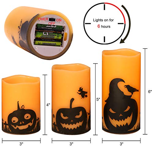 Halloween Pumpin Flameless Candles (3 Count)