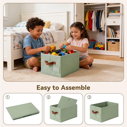 Closet Shelf Baskets with Label (3 Count)