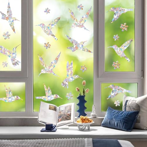 48 Pcs Window Decals to Prevent Bird Strikes Anti