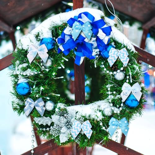 150 Pcs Christmas Mini Bow Tiny Twist Tie Ribbon (150 Count)