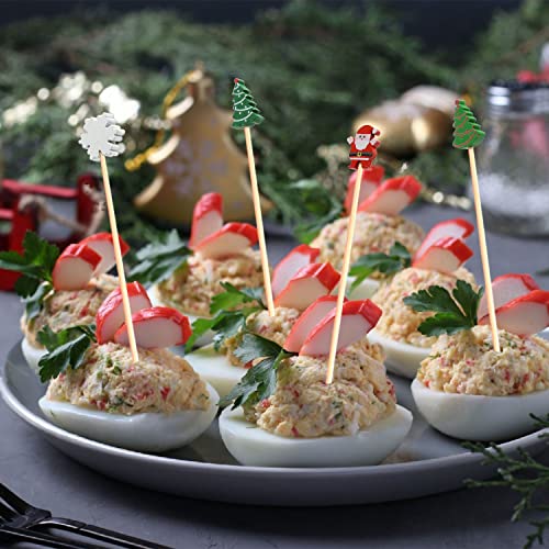 100Pcs 5" Christmas Cocktail Picks for Christmas Decorations Party Supplies (100 Count)