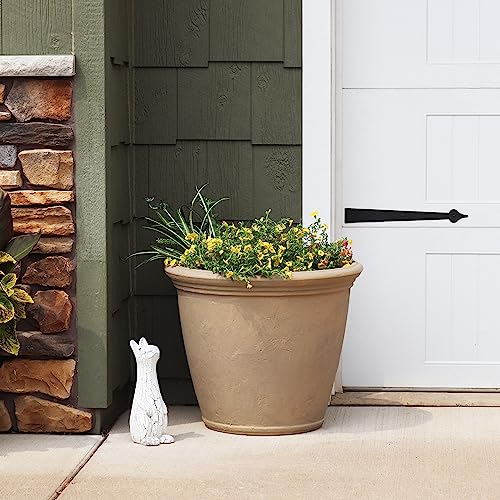 Sunnydaze Anjelica 24'' Large Plastic Planter Pot for Plants (4 Count)