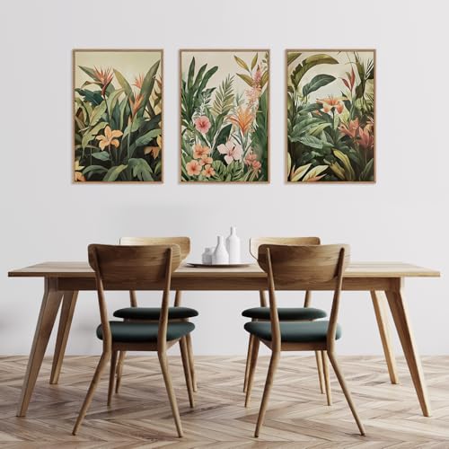 Boho Tropical Leaves Wall Art