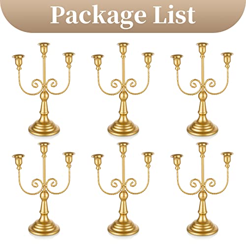 Gold Candelabra Candle Holders for Wedding Centerpieces