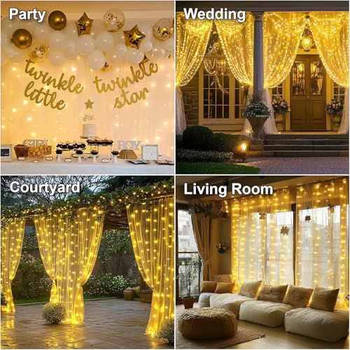 2 Pack 300LED Fairy Curtain Lights (2 Count)