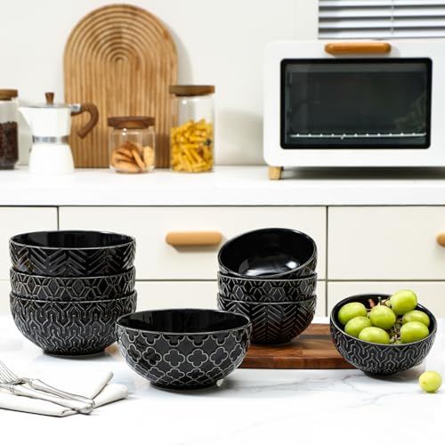 Sureasy 25oz Ceramic Cereal Bowls Set of 4 (8.24 Count)