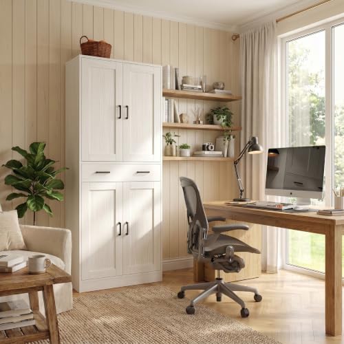 Rustic White Kitchen Pantry