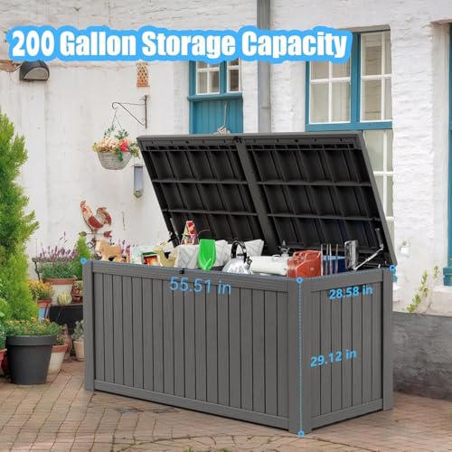 200 Gallon Deck Boxes Outdoor Waterproof