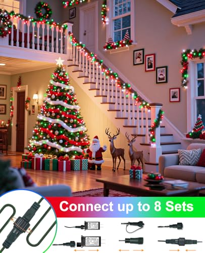 40FT 120 LED Christmas Lights Outdoor