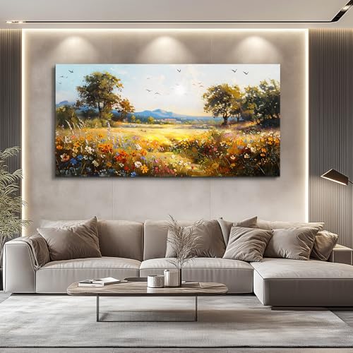 Large Wall Decor For Living Room Canvas Wall Art For Office Wall Decorations For Bedroom Rural Pastoral Painting Artwork Room Home Decor 24x48 In