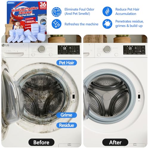 36 Pack Washing Machine Cleaner Tablets for Pet Owners Pro (36 Count)