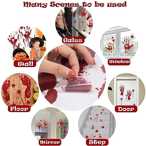 73 Pcs Bloody Window Stickers