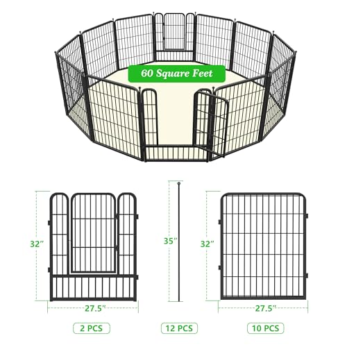 Decorative Black Metal Garden Fence (72.09 Sq Ft)